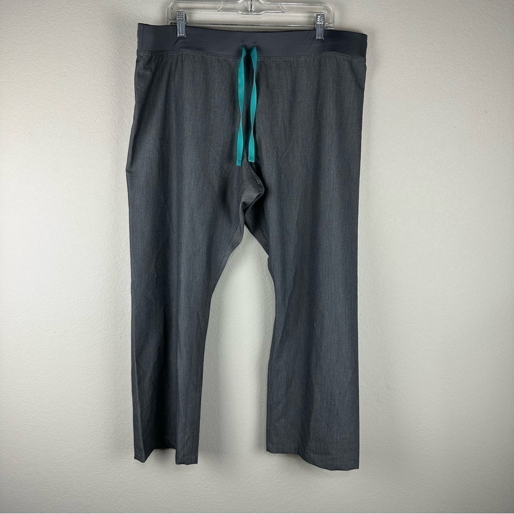 Figs Graphite Gray Livingston Basic Scrub Nurse Medical Pants Size XL Petite
